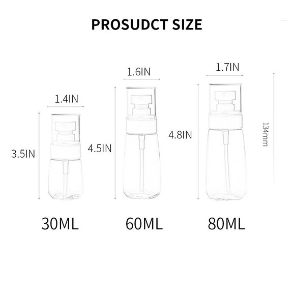 4Pcs 60ml Travel Plastic Spray Atomizer Bottle - Picture 4 of 10